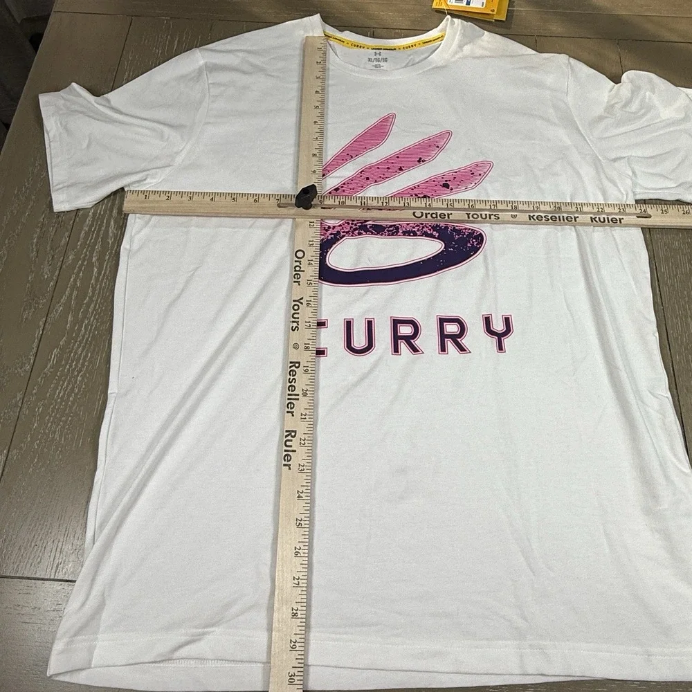 Under Armour x Stephen Curry Logo Trend T-Shirt‎ Mens Size Large White SS $45